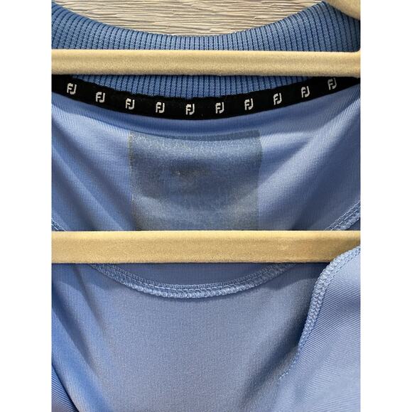 FootJoy FJ Mens Sz Large* Pullover Blue Golf Athletic Performance Stretch Shirt - Picture 5 of 12